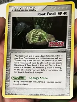 Vintage Root Fossil 86/108 EX Power Keepers Reverse Holo Stamped Pokemon Card - Image 1