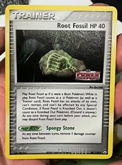 Vintage Root Fossil 86/108 EX Power Keepers Reverse Holo Stamped Pokemon Card - Image 5
