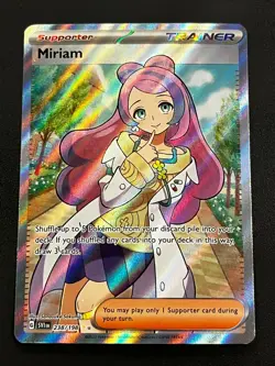 Miriam 238/198 - Scarlet & Violet Base Set Full Art Trainer Pokemon TCG Card NM - Image 1