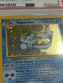 1999 Pokemon Jungle #12 Vaporeon Holo PSA 6 EX-MT - Image 2