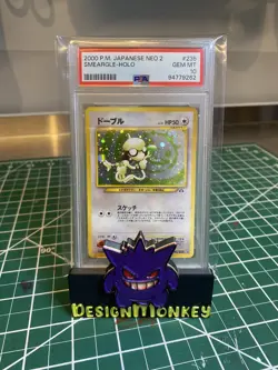 2000 Pokemon Japanese Neo 2 Smeargle Holo #235 PSA 10 - Image 1