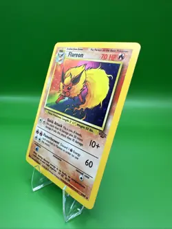 Pokemon TCG Flareon Jungle Holo Card 3/64 Unlimited Rare Near Mint WOTC 1999 - Image 2