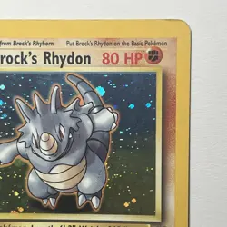 Pokemon TCG Brock's Rhydon Gym Heroes 2/132 Holo Unlimited Rare MP Card - Image 3