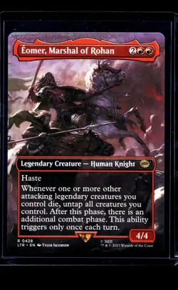 MTG Magic The Gathering LOTR Lord of the Rings Borderless Eomer Marshal of Rohan - Image 1