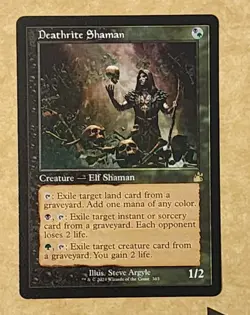 Mtg Ravnica Remastered Deathrite Shaman Retro Frame NM - Image 1