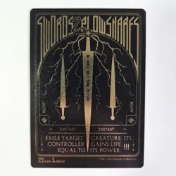 Swords to Plowshares Secret Lair X MSCHF Foil Etched Gold MTG - Image 1