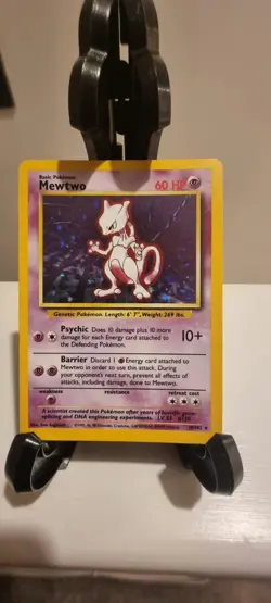 🔥 Mewtwo 10/102 🔥 Original Base Set Holo Rare Pokemon Card WOTC 1999 TCG - Image 3