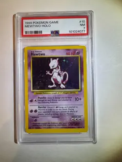 Mewtwo 010/102 Base Set Holo Rare (1999) Pokemon TCG PSA Grade 7 - Image 1