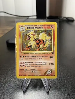 Pokemon TCG Blaine's Arcanine Gym Challenge 1/132 Holo Unlimited Holo Rare - Image 1