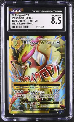 CGC 8.5 M PIDGEOT EX 105 EVOLUTIONS MEGA POKEMON NM/ MINT+ - Image 1
