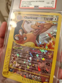2003 Pokemon Skyridge Charizard Box Topper #9 PSA 4 - Image 3