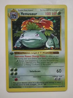 Pokemon Base Set 1. Edition Charizard, Blastoise, Venusaur Holo - Image 4
