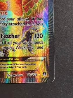 Ho-Oh EX 121/122 Full Art Ultra Holo Rare XY Breakpoint Pokemon TCG - Image 3