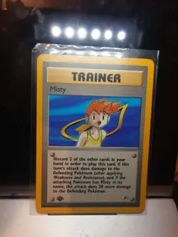 Pokemon TCG Misty Trainer 1st Edition Rare Gym Heroes 102/132 WotC 1999 Vintage - Image 1