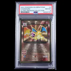 PSA 8 Pokemon Celebrations Gold Metal Charizard 2021 Ultra Premium Collection - Image 1