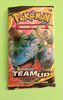 Pokemon Sun And Moon Team Up Booster Pack Celebi And Venusaur - Image 1