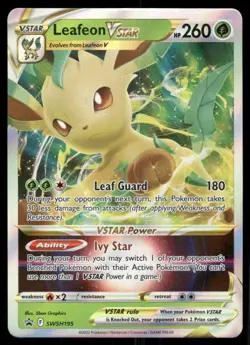 Pokemon Tcg Leafeon VSTAR SWSH195 SWSH: Sword & Shield Promo Cards Holo NM - Image 1