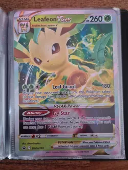 Pokemon TCG Leafeon Jumbo VSTAR SWSH Black Star Promos SWSH195 Holo Promo - Image 1