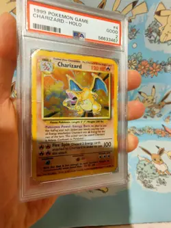 CHARIZARD BASE SET HOLO 1999 POKEMON CARD 4/102 PSA 2 WIZARDS OF THE COAST - Image 2