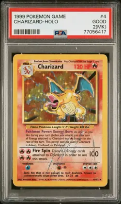 Charizard 4/102 Pokemon TCG Base Set Holo Rare PSA 2 (MK) - Image 1