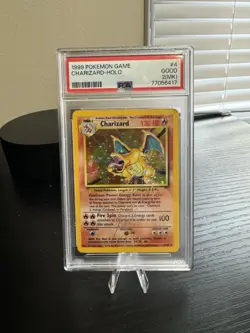 Charizard 4/102 Pokemon TCG Base Set Holo Rare PSA 2 (MK) - Image 3