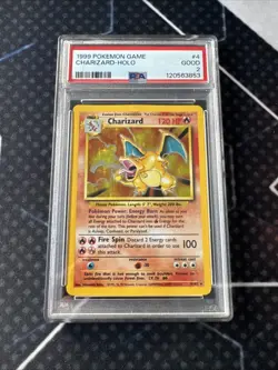 1999 Pokemon Game #4 Charizard-Holo PSA 2 GOOD 4/102 - Image 1