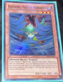 Yugioh Blackwing - Gale The Whirlwind AP04-EN004 Super Rare NM - Image 1
