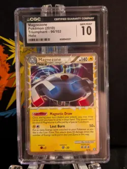 Pokemon CGC 10 Magnezone Prime 96/102 HGSS Triumphant Holo Ultra Rare - Image 1