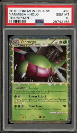 Pokemon Yanmega Prime Triumphant Holo Ultra Rare #98 PSA 10 Gem Mint - Image 1