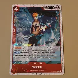 One Piece Marco (Jolly Roger Holo) (OP02-018/258) OP02 Paramount War NM Foil - Image 1
