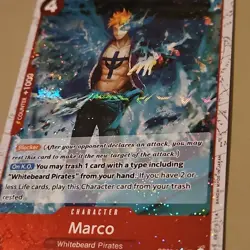 One Piece Marco (Jolly Roger Holo) (OP02-018/258) OP02 Paramount War NM Foil - Image 2