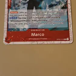 One Piece Marco (Jolly Roger Holo) (OP02-018/258) OP02 Paramount War NM Foil - Image 4