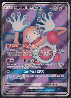 Pokemon Mr. Mime GX 156/168 Full Art Sun & Moon Celestial Storm - Image 1