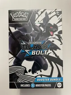 Pokemon TCG Scarlet & Violet Black Bolt 6 Booster Pack Bundle Factory Sealed - Image 1
