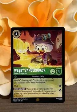 Disney Lorcana Whispers in the Well Webby Vanderquack - Junior Prospector 93/204 - Image 1