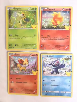 POKEMON MCDONALDS 25TH ANNIVERSARY-HOLO 4 CARD SET Card Collection Bundle German - Image 1