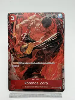 One Piece CCG Roronoa Zoro OP01-025 SR Romance Dawn Alt Art NM - Image 1