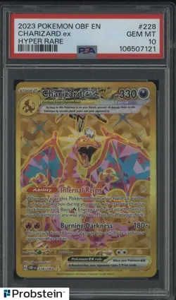 2023 Pokemon TCG EN Obsidian Flames #228 Charizard ex Hyper Rare PSA 10 GEM MINT - Image 1