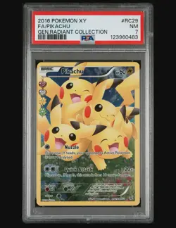 2016 POKEMON XY GENERATIONS RADIANT COLLECTION | FULL ART/PIKACHU RC29 | PSA 7 - Image 1