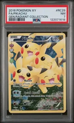 PSA 7 NM 2016 POKEMON XY GENERATIONS RADIANT COLLECTION #RC29 FA/PIKACHU ENGLISH - Image 1