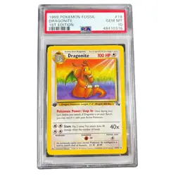 🐉 1999 Pokemon Fossil Dragonite 1st Edition #19 PSA 10 GEM MINT - Image 1