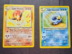 Pokemon TCG Light Flareon, Vaporeon Neo Destiny 46,52/105 Uncommon - Image 1