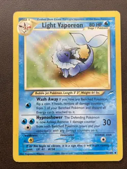 Pokemon Light Vaporeon Neo Destiny Card 52/105 Unlimited Uncommon TCG - Image 3