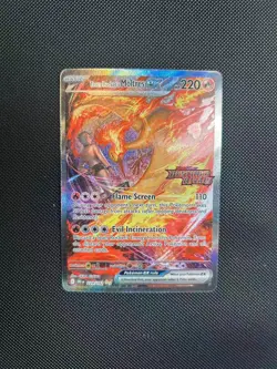 Pokemon TCG Team Rockets Moltres EX Destined Rivals Card 229/182 SIR Stamped - Image 1
