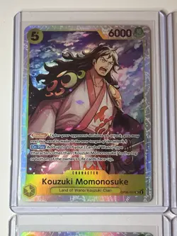 Kouzuki Momonosuke OP14-107 Azure Sea’s Seven 4 Foil Card Play Set Lot One Piece - Image 2