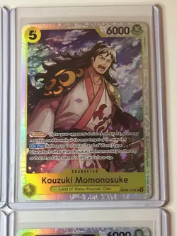 Kouzuki Momonosuke OP14-107 Azure Sea’s Seven 4 Foil Card Play Set Lot One Piece - Image 3
