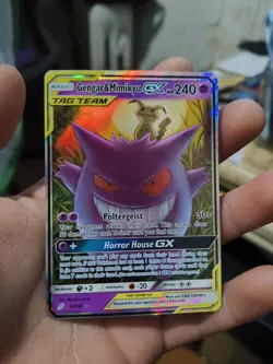 Pokemon TCG Gengar & Mimikyu GX TAG TEAM Ultra Rare Holo Card Sm-Team Up 53/181 - Image 1
