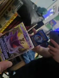 Pokemon TCG Gengar & Mimikyu GX TAG TEAM Ultra Rare Holo Card Sm-Team Up 53/181 - Image 3