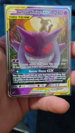 Pokemon TCG Gengar & Mimikyu GX TAG TEAM Ultra Rare Holo Card Sm-Team Up 53/181 - Image 5