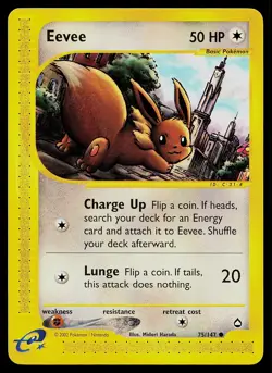 Pokemon Card - Eevee Aquapolis 75/147 Common - Image 1